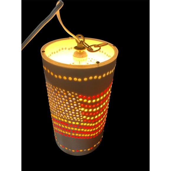 American Flag Vintage Resin Beads Lawnware Style Swag Light - Picture 3 of 5